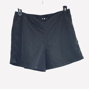 LL Bean Black Womans Size M 0 BUY 3. Tie Nylon Hiking Shorts. Rise 11.5”